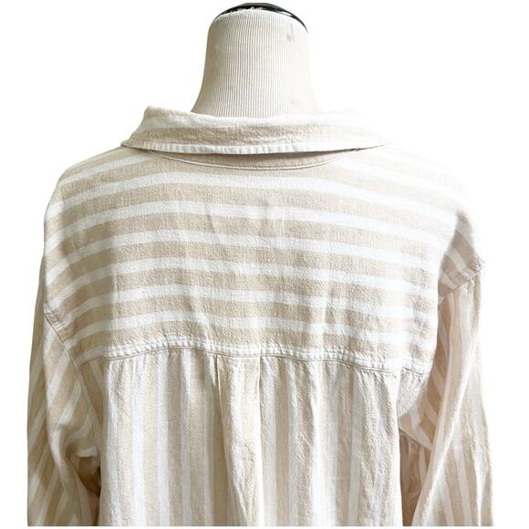 Universal Thread Women’s Long Sleeve Popover Tunic Dress Striped Size XXL Linen - Picture 6 of 15